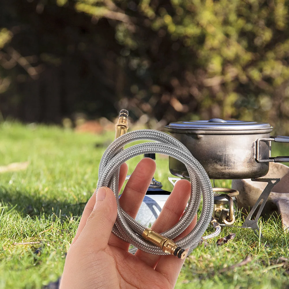 

35cm Propane Flexible Stainless Steel Hose Adapter for Rv Propane Tank Gas Stove Connector Quick Connect