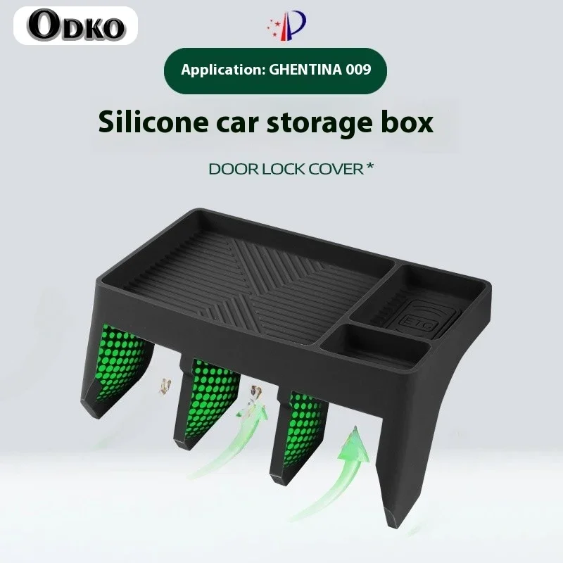Silicone Car Storage Box for Zeekr 009 Vehicle Dashboard Decorative Organizer Anti-pressure Desktop Sle Storage Box/Bag/Case
