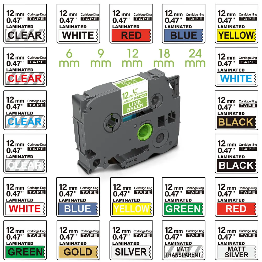 31 Colors for Brother TZ 231 221 211 241 251 FX231 Laminated Tape TZ231 TZ-White-Label Compatible for Brother Ptouch Label Maker