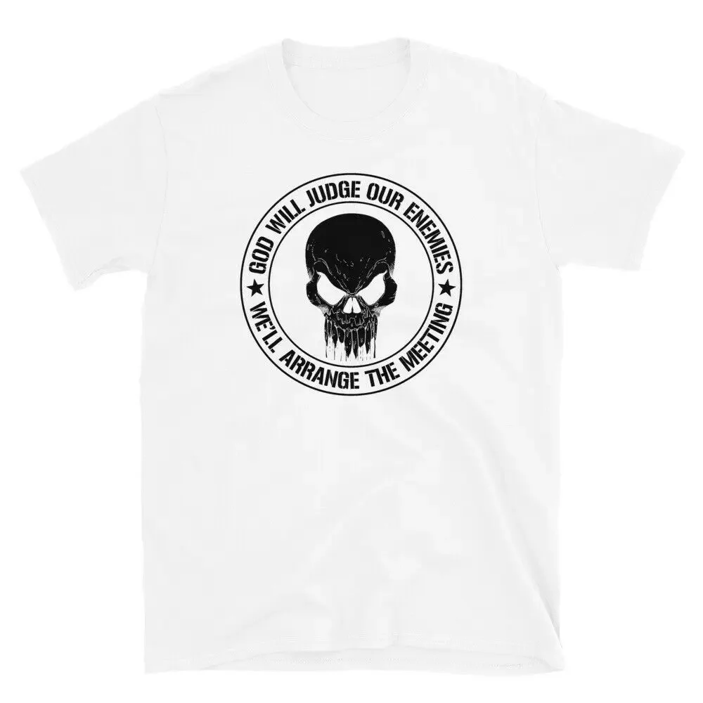 American Warrior Flag Skull Military T-Shirt Soldier Second Amendment Premium Cotton Short Sleeve O-Neck Mens T Shirt New
