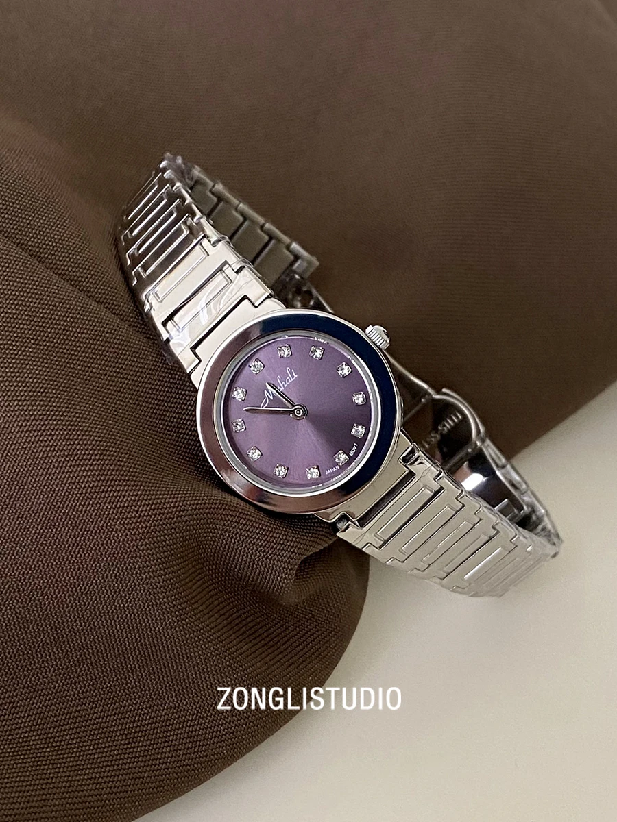 

New Elegant Women'S Wristwatch, Purple High-End Women'S Watch, Exquisite, Light Luxury, Retro Style, A Refined Women'S Gift.