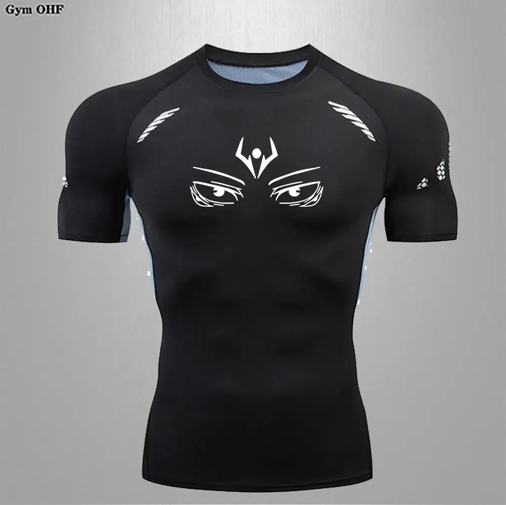 Summer Short Sleeved T-Shirt Men's Sports T Shirt Running Quick Dry Rashgard Fitness Tight Gym Compression Shirts Training Tops