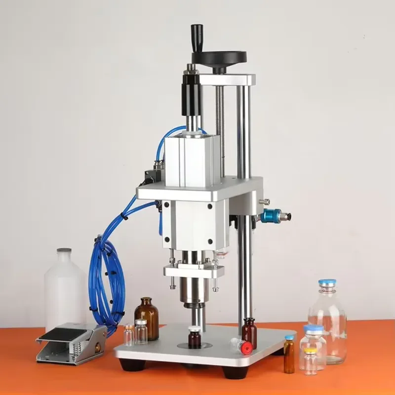 Desktop Semi Automatic Bottle Sealing Machine for Injection Glass Oral Liquid Bottle Ampoule Lid Locking Aluminum Plastic Cap