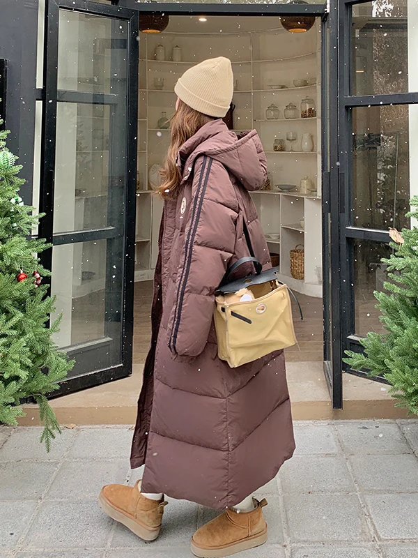 

Thiened Long Over-Knee to Ankle down Jaet Women Winter New 2025 New 90 White Du down Warm Outerwear Straight Cut Neutra...