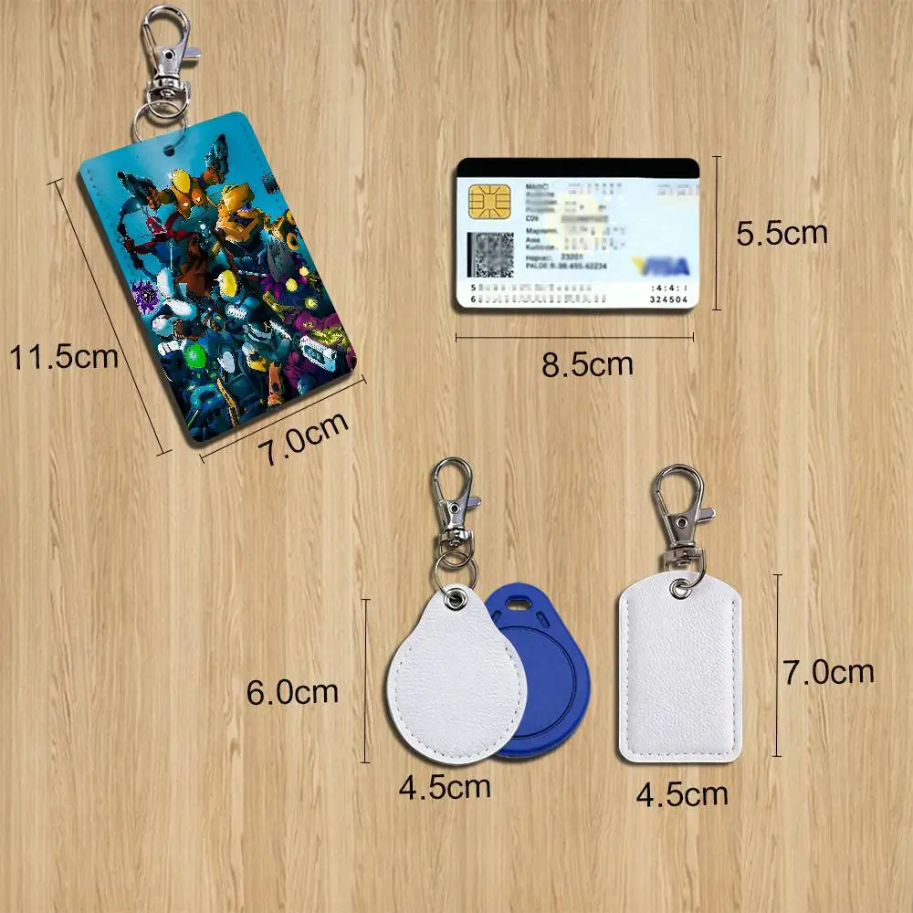 Railgunner game Risk of Rain Card Holder With Keychain Executive Protection For Bank Credit Subway Bus Case