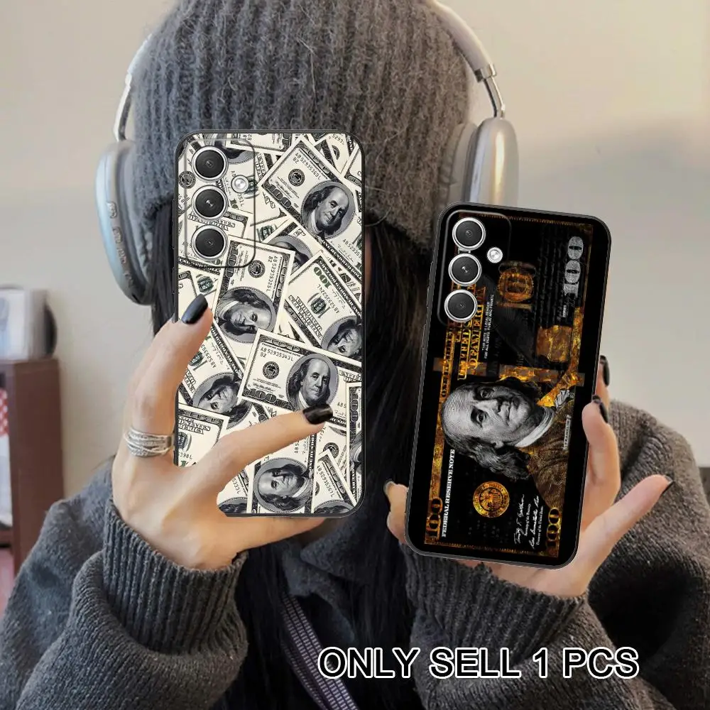 USD Dollar Matte TPU Mobile Phone Case for Samsung Galaxy S26 S25 S24 S23 S22 S21 S20 Note20 Plus FE Ultra Colorful Cover