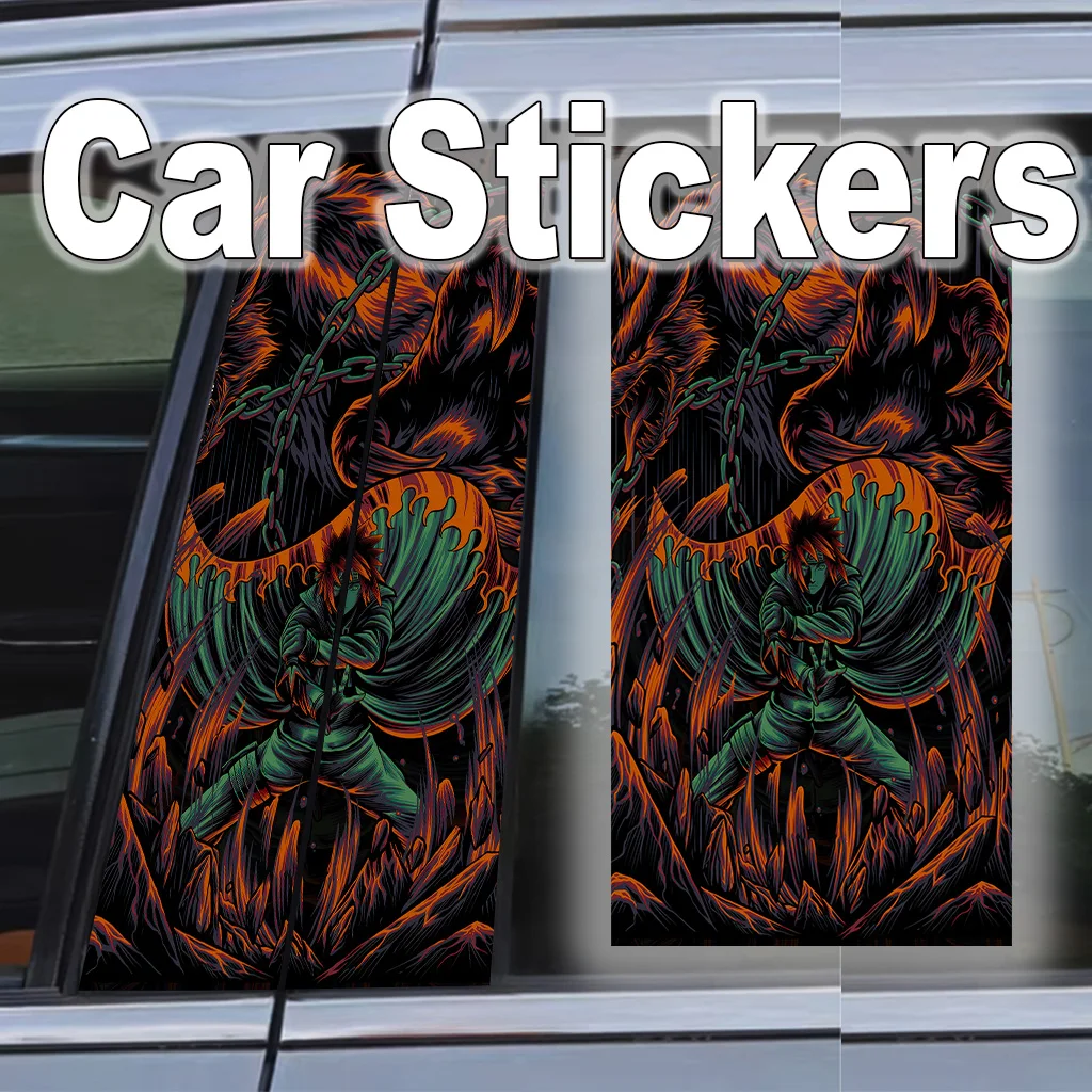 

Naruto Anime Car B Pillar Stickers Self-Adhesive Poster Auto Exterior Gift Waterproof Scratch-Resistant Decal Easy Apply Decor