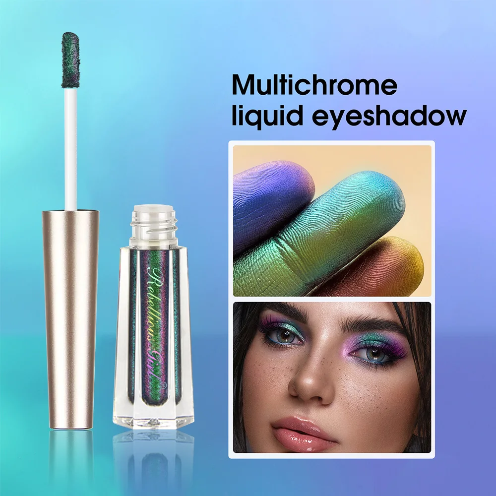 VERONNI 6-Color Chameleon Liquid Eyeshadow – High-Pigment, One-Swipe Color, Iridescent Shimmer, Easy Blend, Spring/Summer Glow