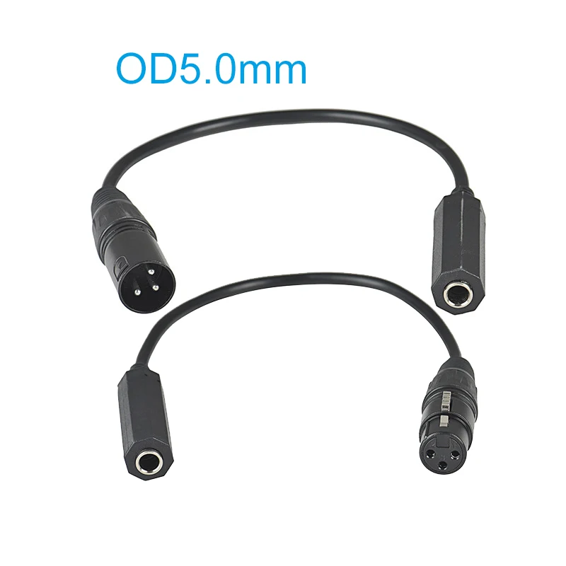 30CM TRS 6.35mm female to XLR 3 Pin Male / female Mono Audio Connect Convert Interconnect Cable OD5.0mm