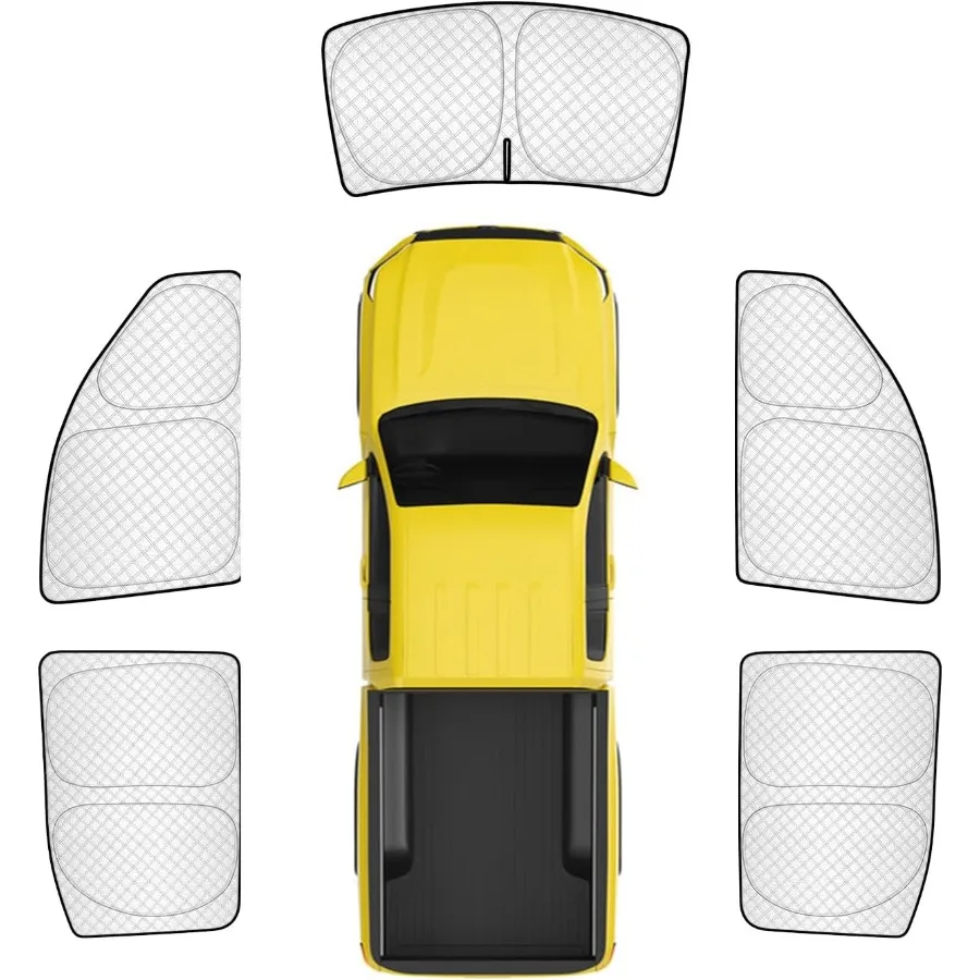 

5 шт. утолщенный солнцезащитный козырек на все окна для GMC Sierra 20192025 1500 2500 3500 защитные чехлы на окна автомобиля солнцезащитный козырек для лобового стекла Sid