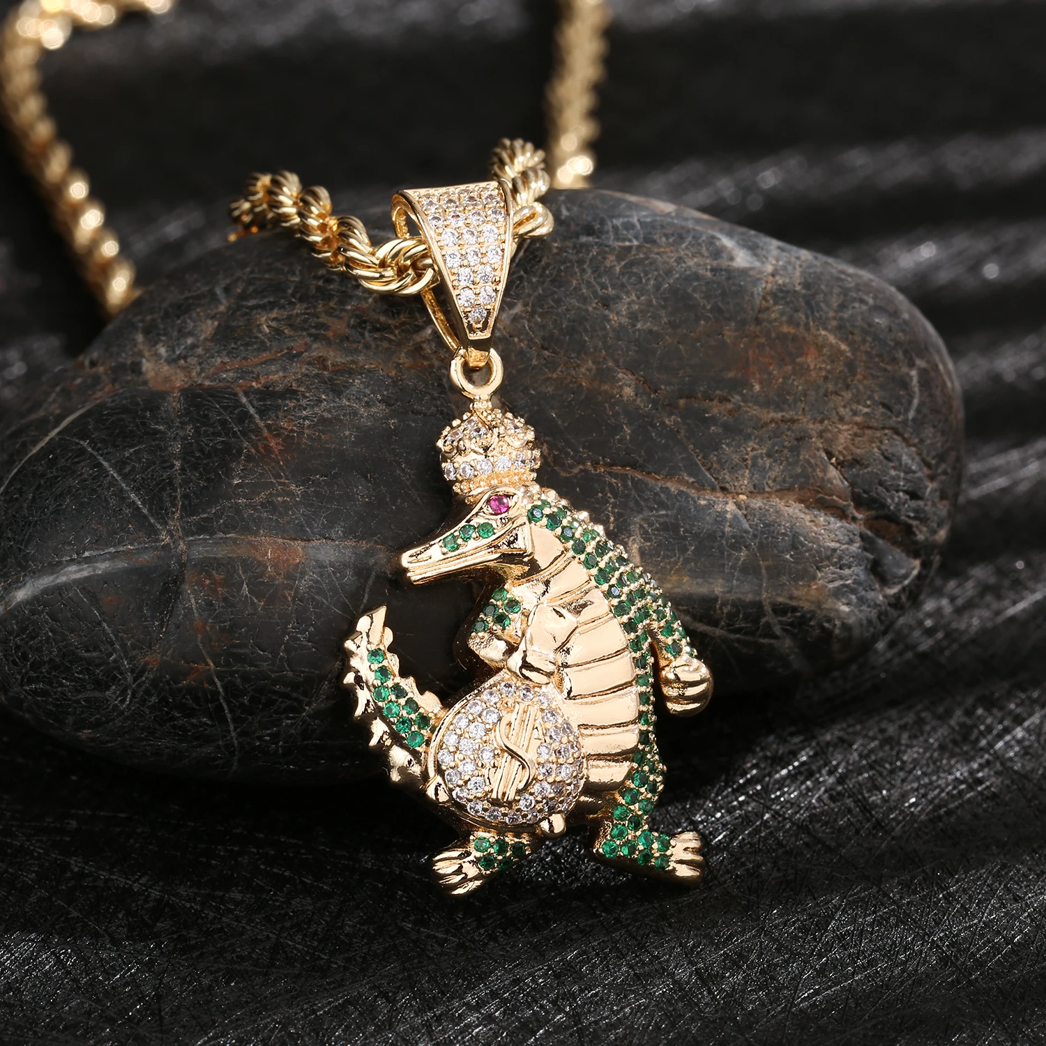 Free Shipping Item 14K Gold Plated Brass Simple Exquisite Heart Shaped, Puppet, Animal Pendant Women's Jewelry Support Wholesale