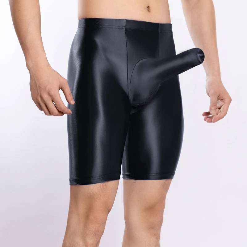 Men Boxer Briefs Long Elephant Nose Panties Body Shapers Sexy Underwear Gym Underpant Shorts Erotic Gay Temptatio Sleeve pouch