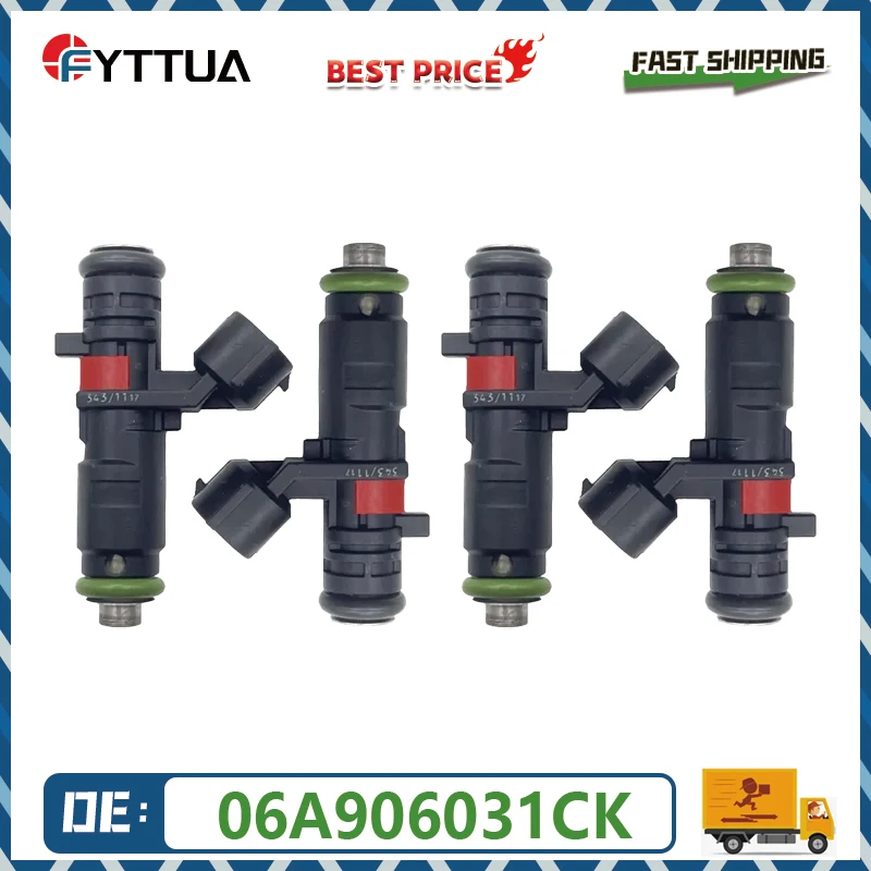 4 Inyectores de Combustible de Alta Calidad 06A906031CK 06A906031CP para Volkswagen Jetta 2.0L 2011-2018 Seat Ibiza 06A 906 031 CK