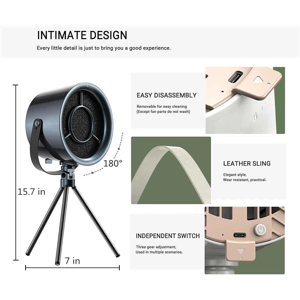 3-Speed Desktop Portable Kitchen Exhaust Fan Kitchen Hood USB Exhaust Fan Adjustable Suction Absorbs Oil Air Blower