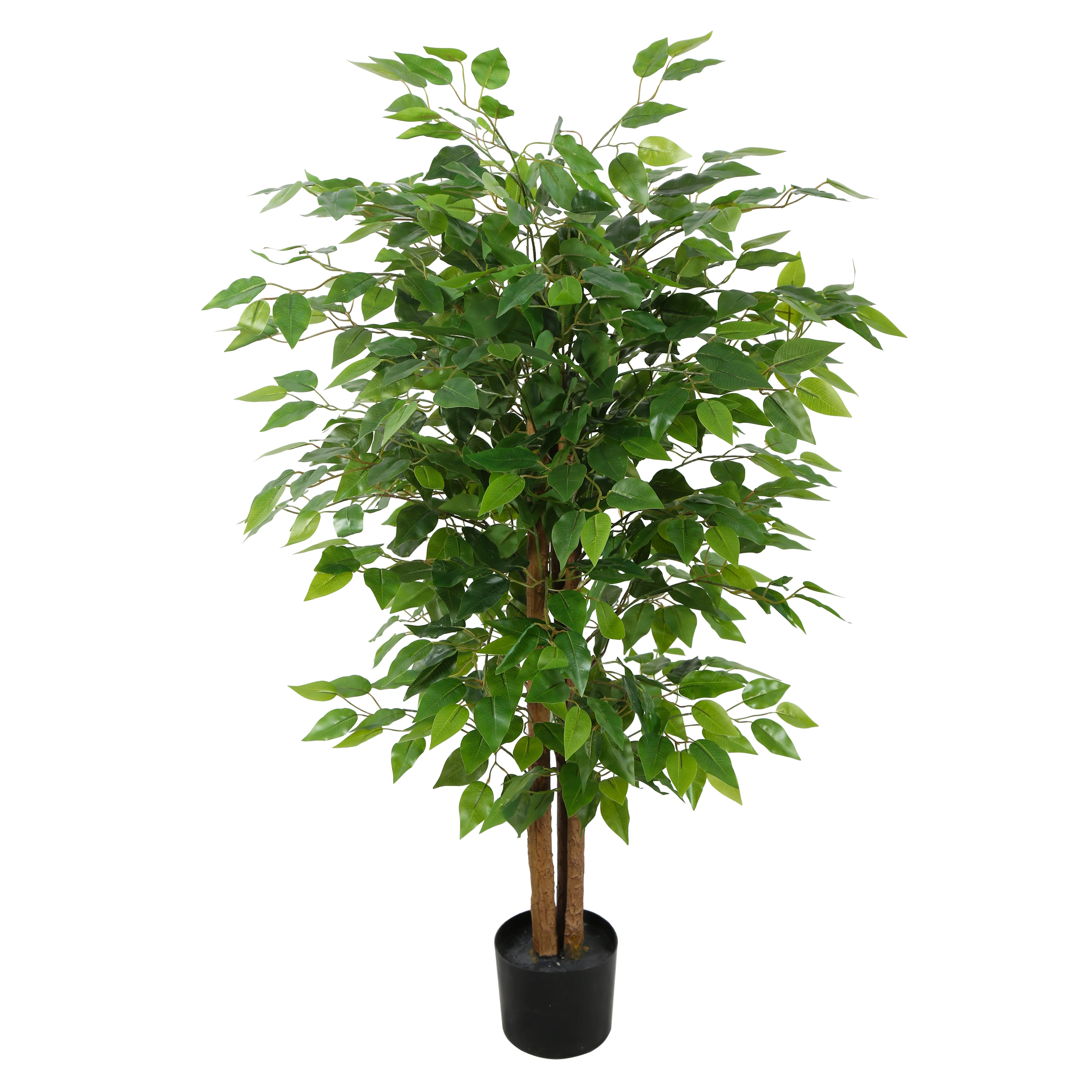 120CM Real Wood Trunk Lifelike Banyan Tree Silk Indoor Outdoor Decorate Artificial Light Ficus Tree Product Artificial Plant
