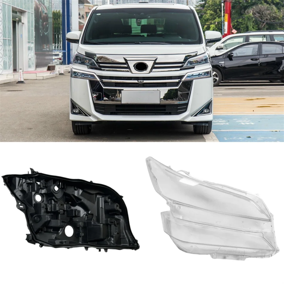 

For Toyota Vellfire 2018 Car Accessory Base Head Lamp Shell Lamp Holder Headlights Lamp Glass