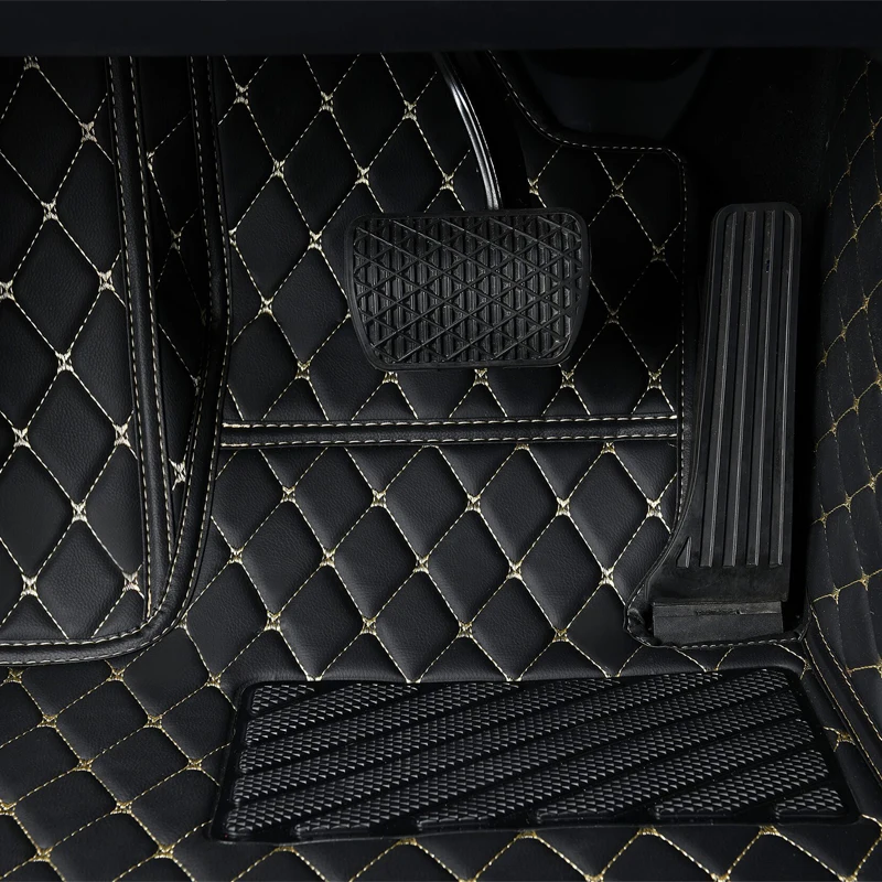 Car Mats For Volkswagen VW Amarok 2010~2022 Floor Rug Auto Interior Parts Carpet Pad Luxury Leather Mat Full Set Car Accessories