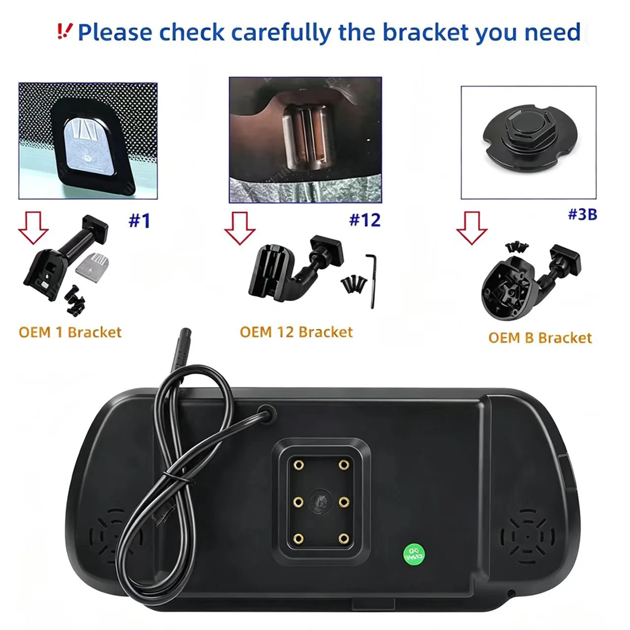 Applicable to Kit de caméra de recul avec moniteur pour Renault Trafic, Vauxhall/Opel Vivaro, Nissan NV300 7-inch display screen