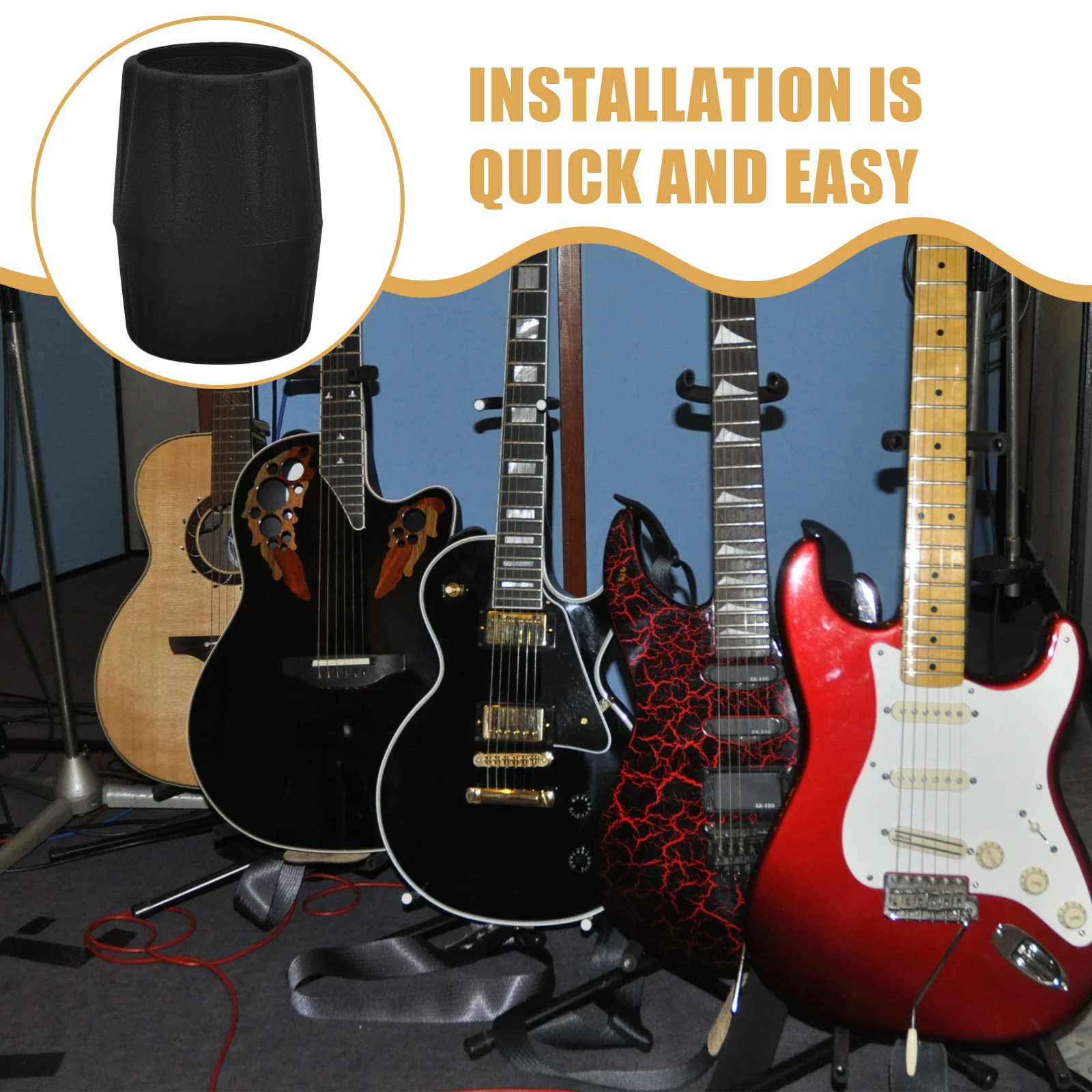 

6pcs 6 Count Guitar Stand Rubber Cap Guitars Foot Pads Caps Acoustic Accessories Leg Protector Nonslip for Covers