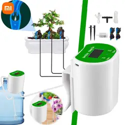 Indoor Plants Watering System Kit Intelligent Drip Irrigation Device 8 Drip Heads Timer Automatic Pump Controller Tools