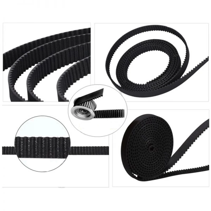 1m/5m/10m/20m/Lot GT2 GT3 Open Timing Belt Width 5mm/6mm/9mm/10mm/15mm GT2 GT3 Belt Rubber Aramid Fiber for 3D Printer