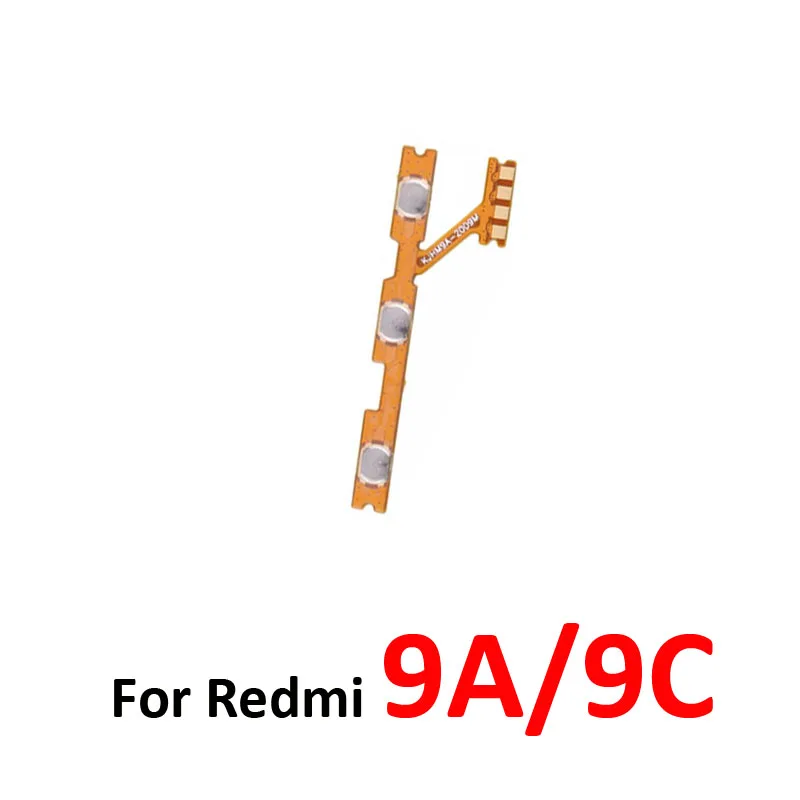 For Xiaomi Redmi 9A 9C Phone Housing Power Volume Button New On Off Up Down External Key Internal Flex Cable Repair Parts Black image 4