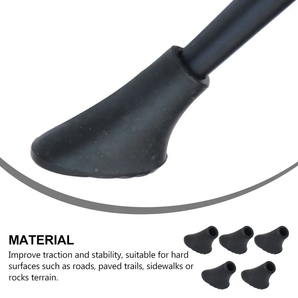 

5Pcs Trekking Pole Accessories Rubber Tips Thickened Pole Tips for Hiking Walking Stick Head Protector Non-Slip Traction