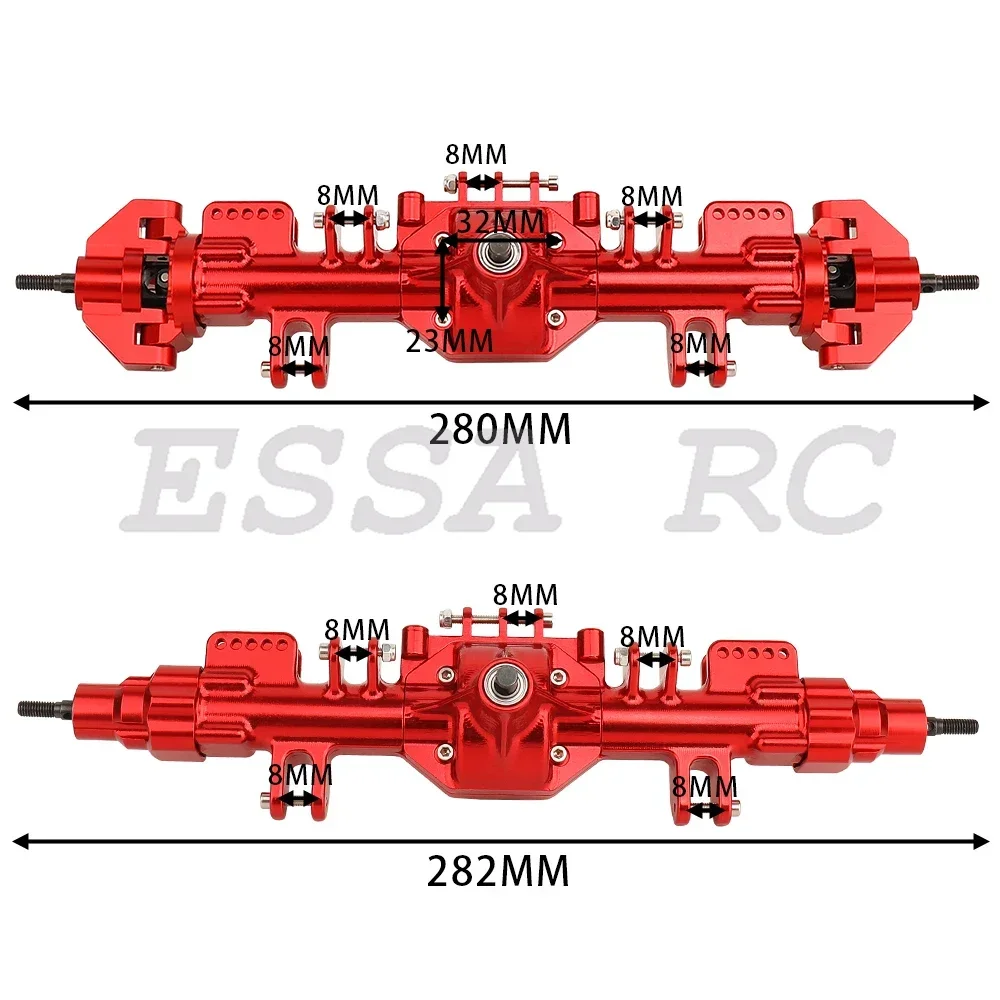 Aluminum Alloy Front Rear Axles with Steel Gears for RC 1/8 Losi LMT Monster Truck DIY Remote Control Toys Car 1:8 Upgrade Parts