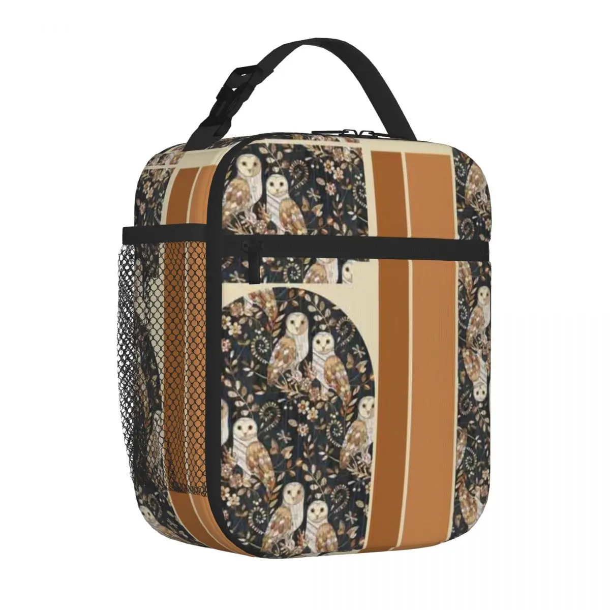 Bestselling Wooden Wonderland Barn Owl Collage Monochrome Cooler Tote Business Travel Meal Food Tote Bag