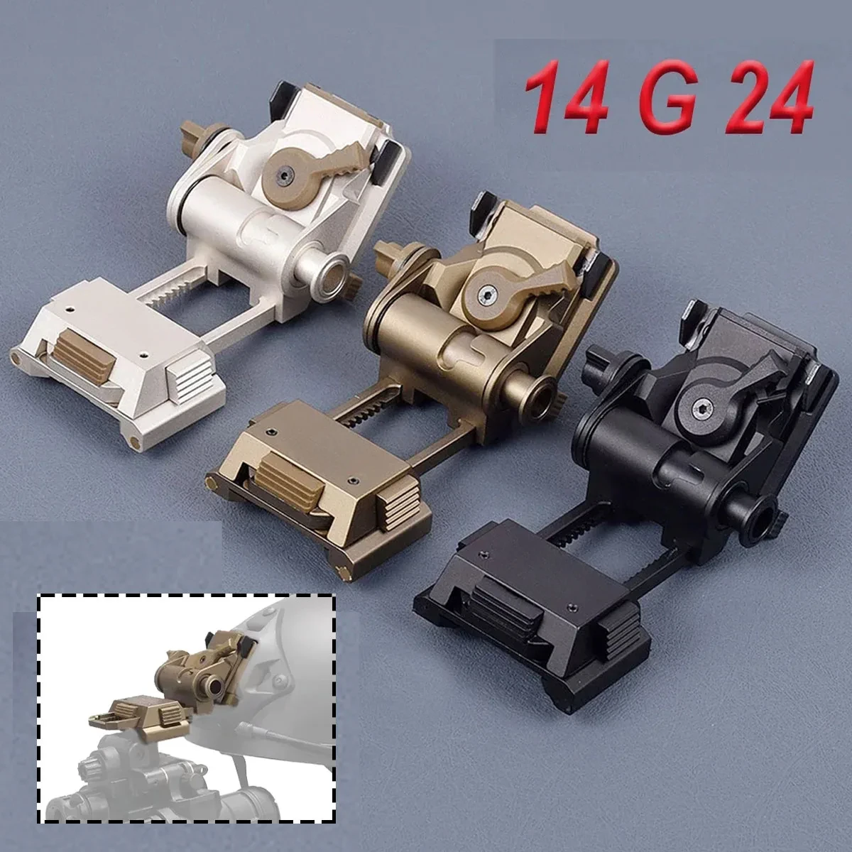 

Металлический шлем L4G24 NVG PVS15 PVS18 GPNVG18 Крепление ночного видения Быстрые детали шлема OPS Монтаж NVG Отрывные базовые адаптеры