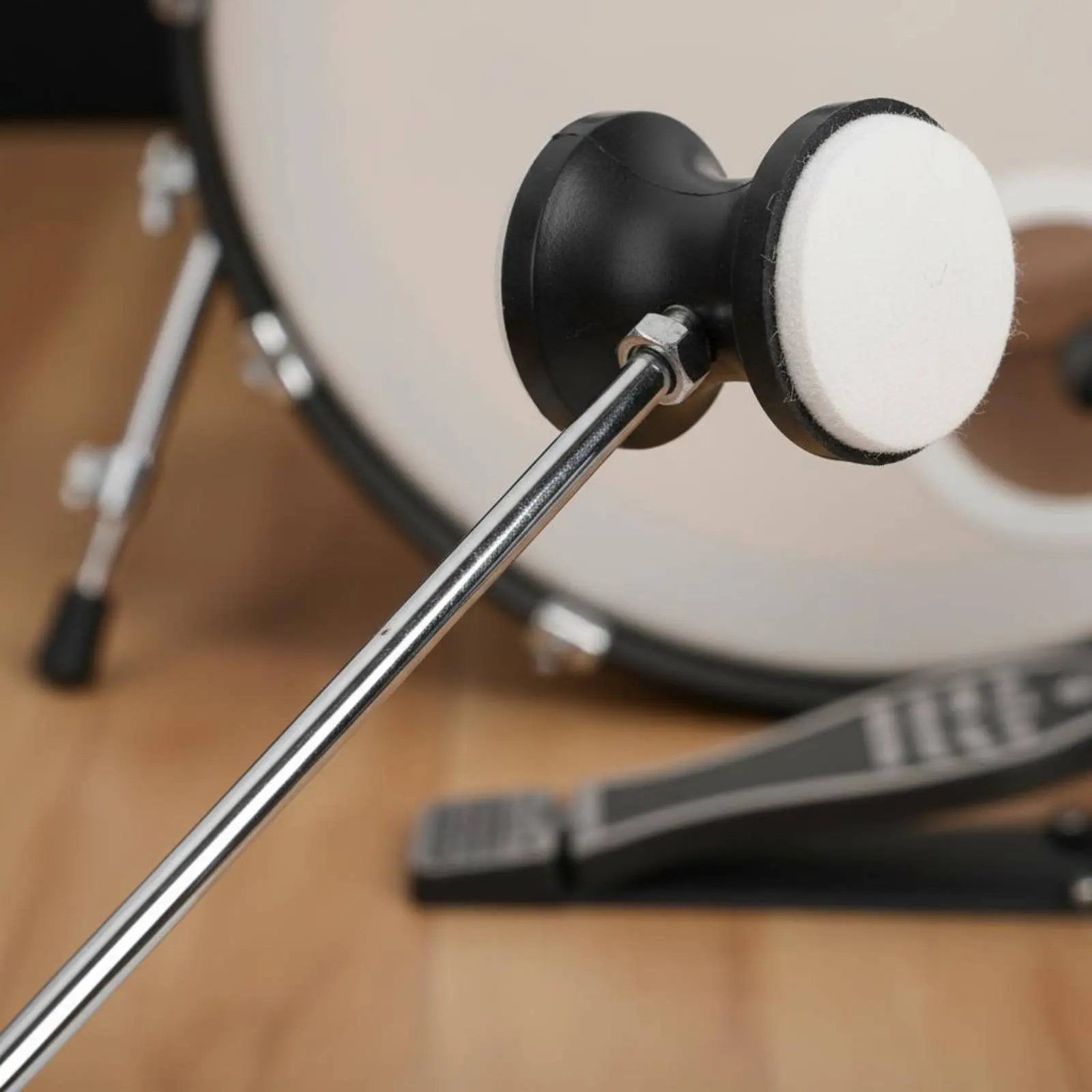 

2 Pieces Single Pedal Beater Universal Fit Bass Drum Mallet Musical Instrument Accessory for Drummers