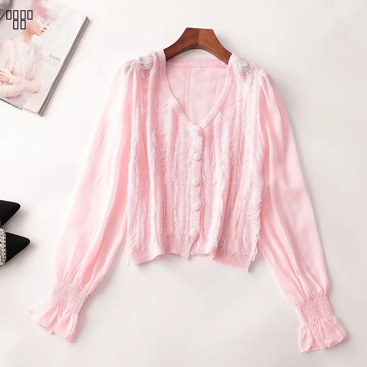 

Весенний свитер ort V-Ne Long Sve 2443, женский модный повседневный трикотаж для женщин