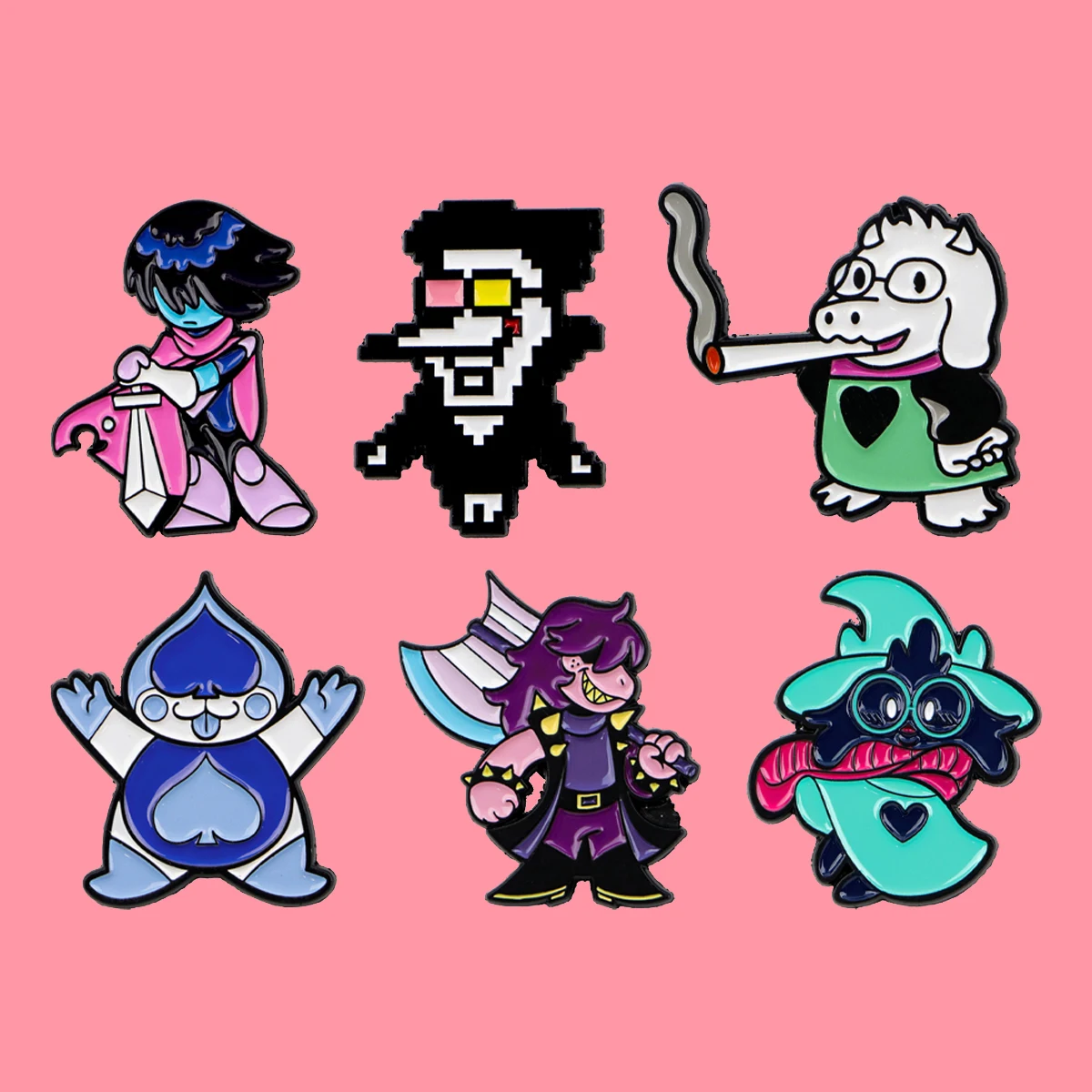 Funny Cartoon Game Figures Enamel Pins Anime Pixel Brooch Lapel Pin Badge on Backpack Clothing Accessories Fashion Jewelry Gifts