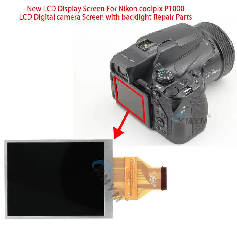 Pantalla LCD para cámara Digital Nikon coolpix P1000, nueva pantalla LCD con retroiluminación, piezas de reparación