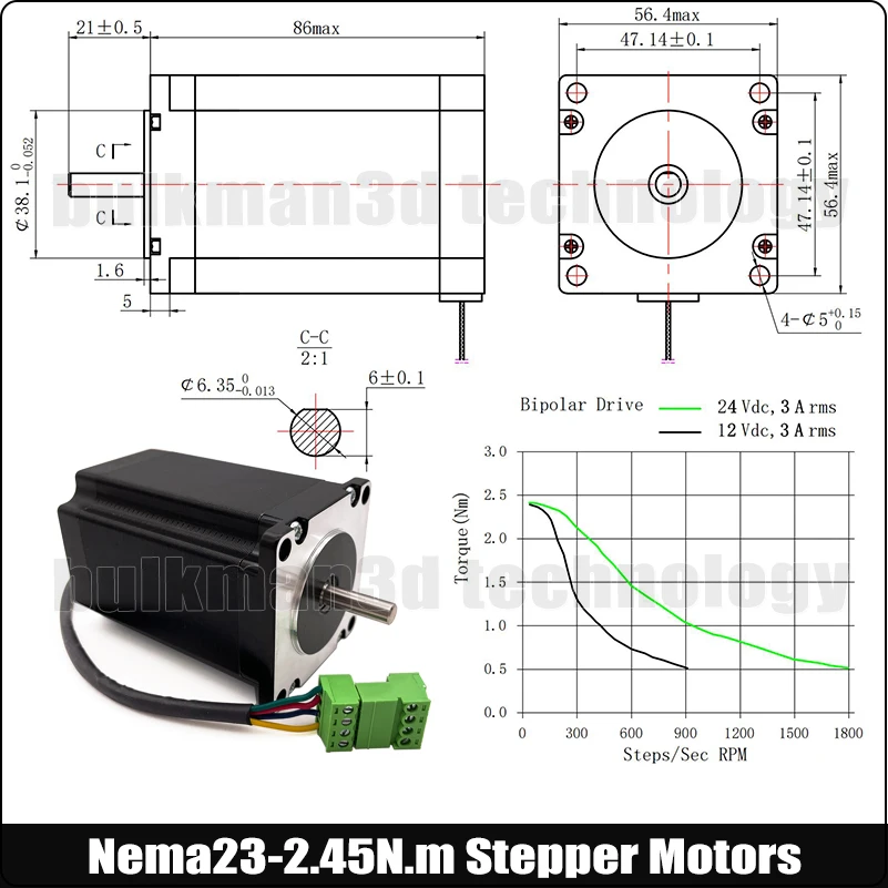 UC300 Mach3 4Axis CNC Controller with Nema23 2.45N.m Stepper Motors TB6600 Drivers 24V Plug-and-Play for ULTIMATE Bee Lead CNC