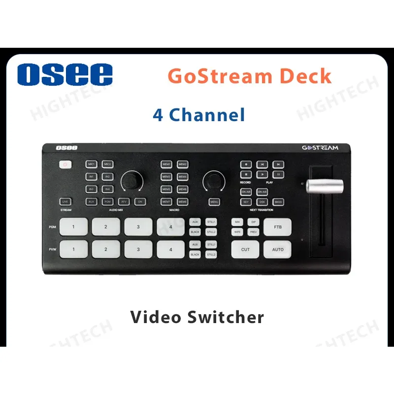 

OSEE-GoStream Deck Video Switcher, 4-канальный, HDMI-совместимый, прямая трансляция, дополнительные видеовхода и выходы для универсальников