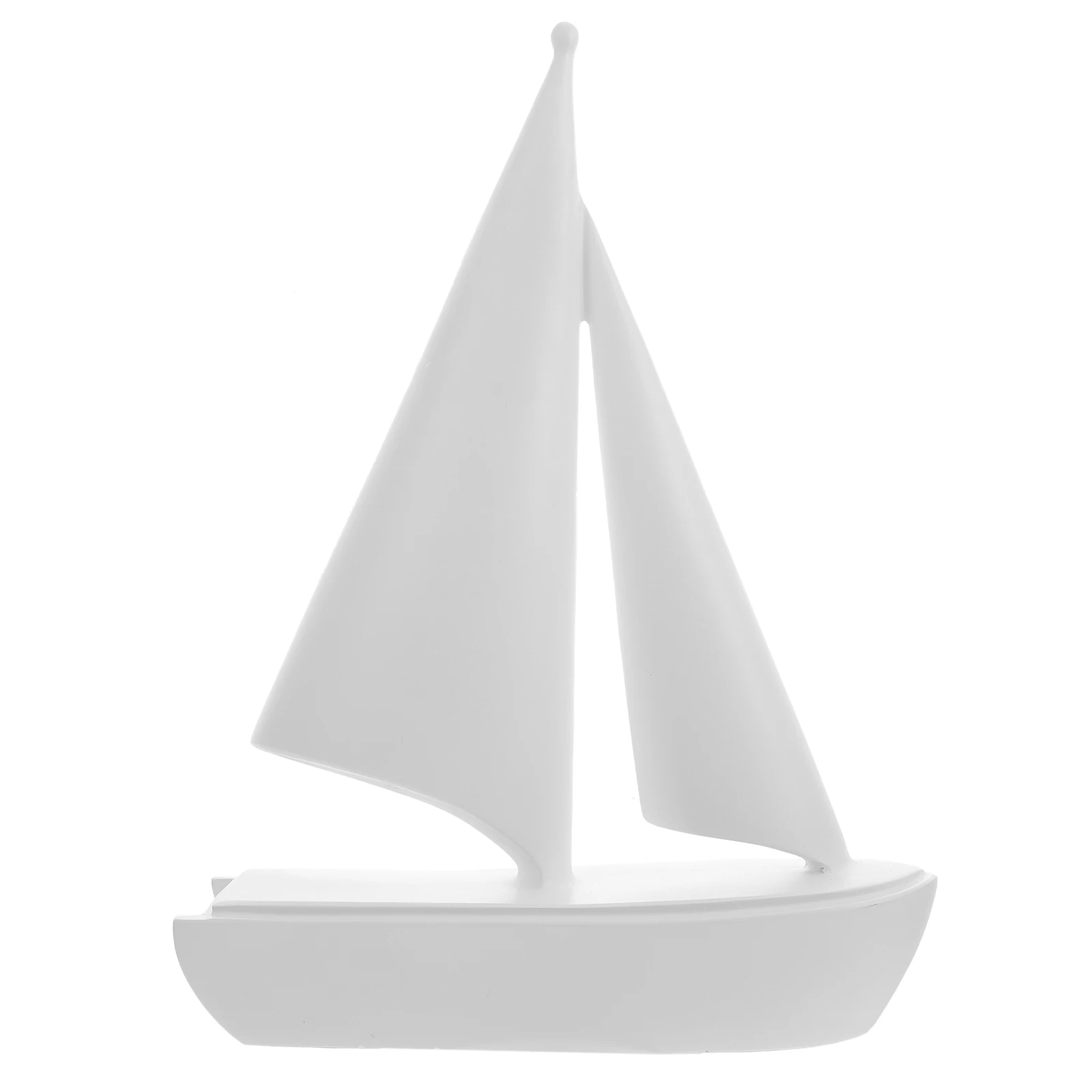 

Resin Sailboat Decor Blue Sailing Model Office Desk Adornment Artistic Design Unique Creative Shape Home Decoration