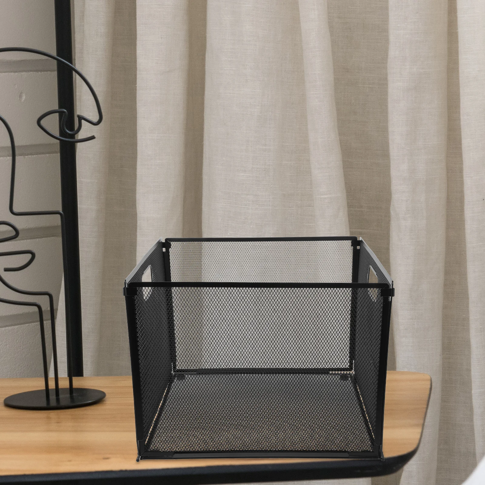 

Thickened Metal Holder Foldable Desktop Storage Rack Mesh For Office Home Study Strong Hanging Organizer Large Capacity Desktop