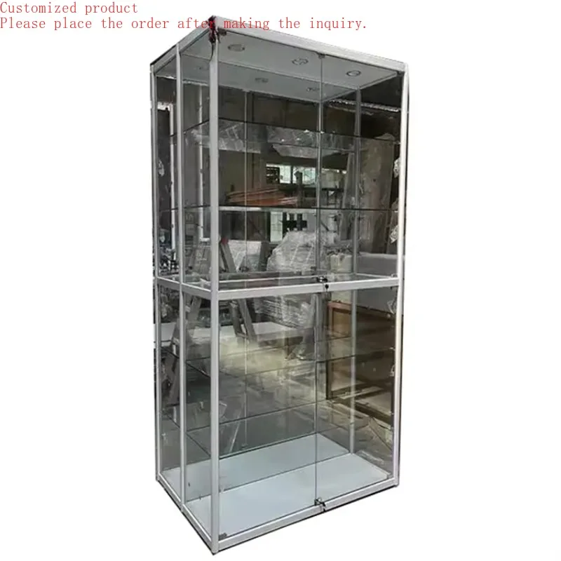 

Custom.Hot Sale Glass Cabinet Display Cabinet Smoke Supplies Showcases for Smoke Shop Display