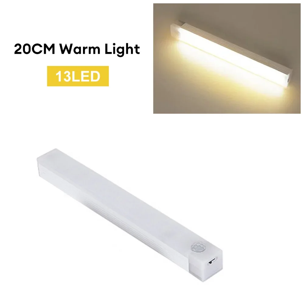LED-bewegingssensorlicht Draadloos LED-nachtlampje Type C Oplaadbaar licht Kast Garderobelamp Trapverlichting voor keuken