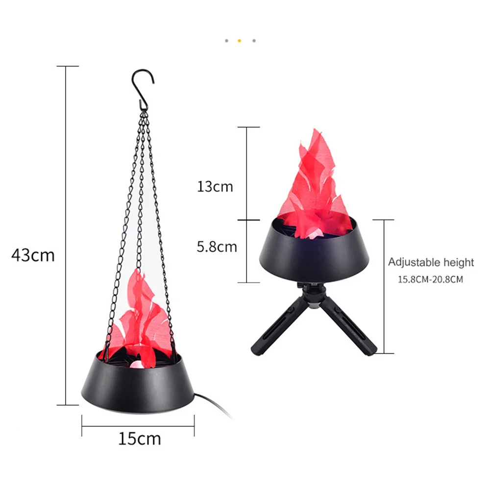 New Flame Light EU/US/UK Plug with Chain Artificial Flickering Night Lamp Indoor Decoration for for Halloween Christmas New Year