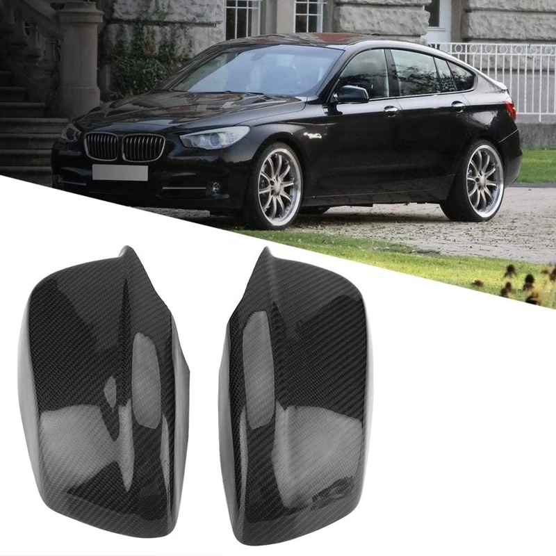

Car Carbon Fiber Rearview Mirror Cover Caps Door Side Mirror Cover Caps For BMW-5-Series F10 F11F18 Pre-LCI 2011-2013