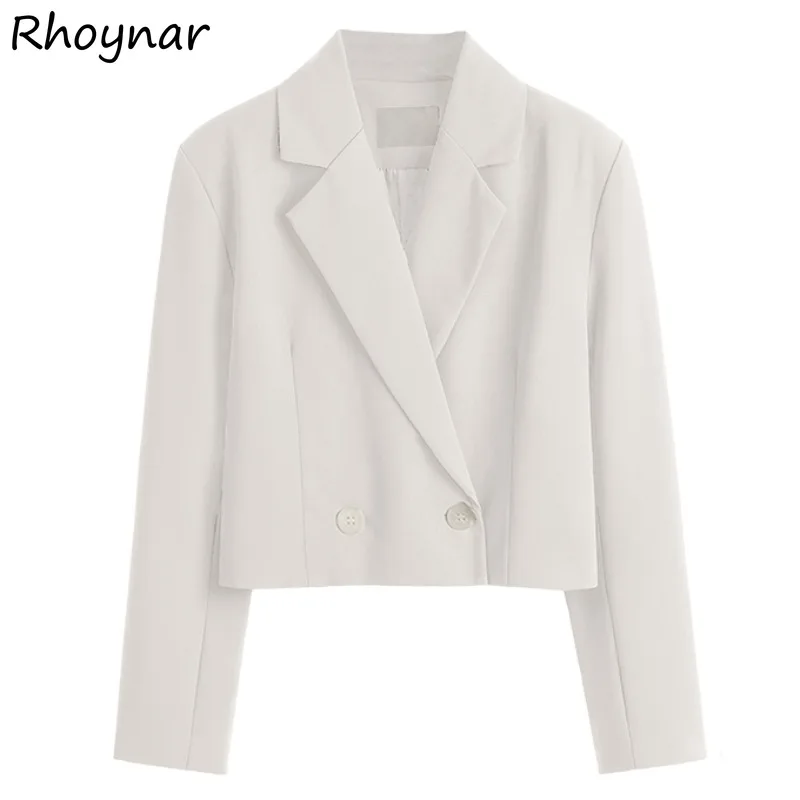 Solid Blazers Women Korean Fashion Streetwear Daily Soft Personality Elegant All-match Simple Short-length Spring Girls Trendy