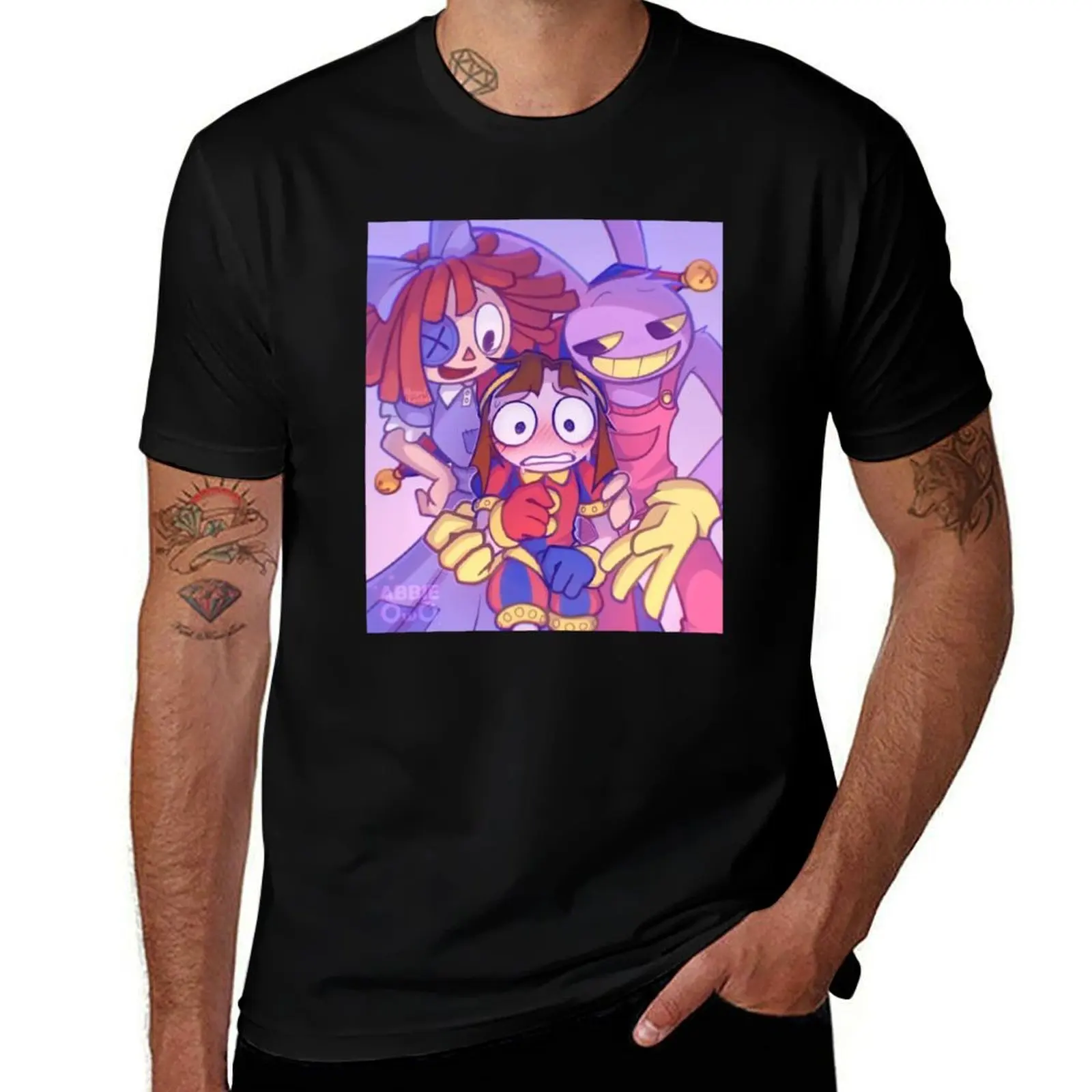 

pomni the amazing digital circus fanart Animation Series T-Shirt valentines clothes sublime customizeds men tshirt