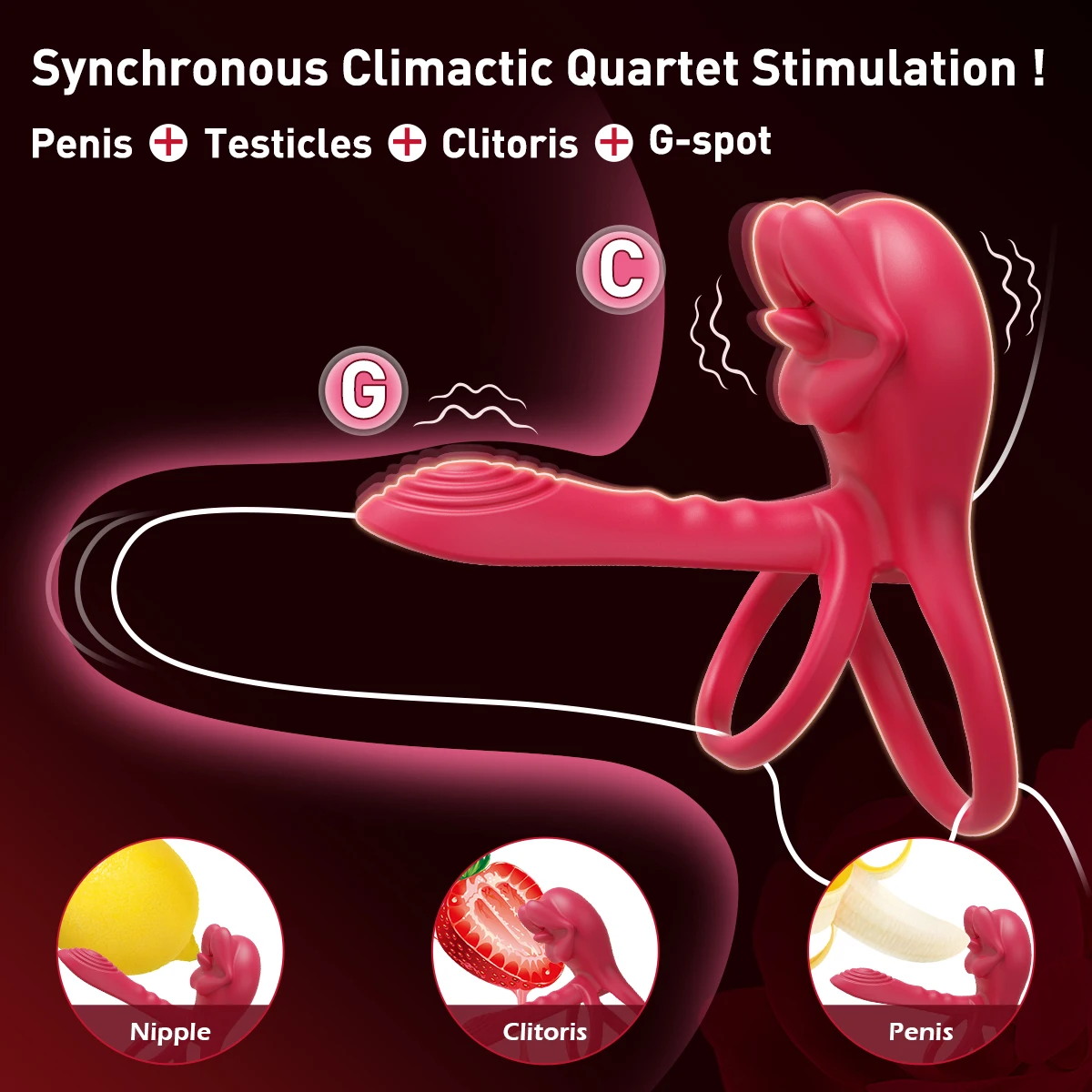 Cock Ring Vibrating for Men Male Erectile Penis Ring G-Spot Clitoris Anal Stimulator Ejaculation Delay Adult Sex Toy for Couples