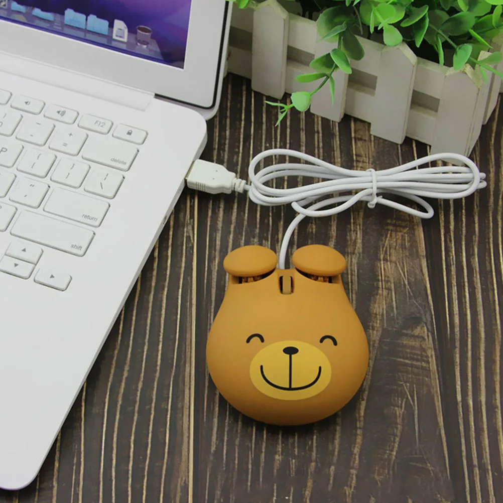 

Little Bear Mouse For Laptop Computer Multifunctional Silent Gaming Ergonomic Led Usb Mute Mouse For Work Sports