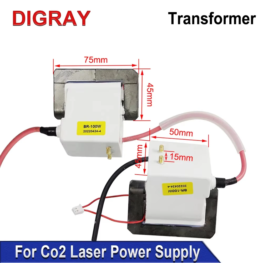 

Высоковольтный трансформатор DIGRAY BR-100W (флайбэк-трансформатор) для лазерных станков CO2, гравировальных машин и блоков питания лазеров