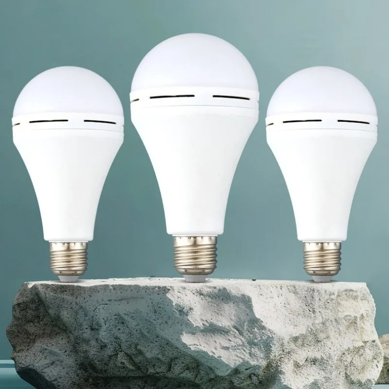 LED Emergency Light Bulb E27 9W 12W 15W Rechargeable Battery Lighting Lamp AC 85-265V Intelligent Light Energy Saving