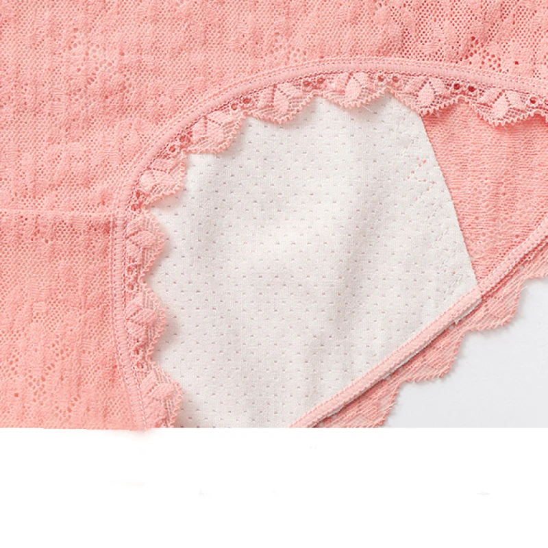 Bragas menstruales a prueba de fugas para mujer, ropa interior Sexy de algodón, transpirable, de cintura baja, sin costuras