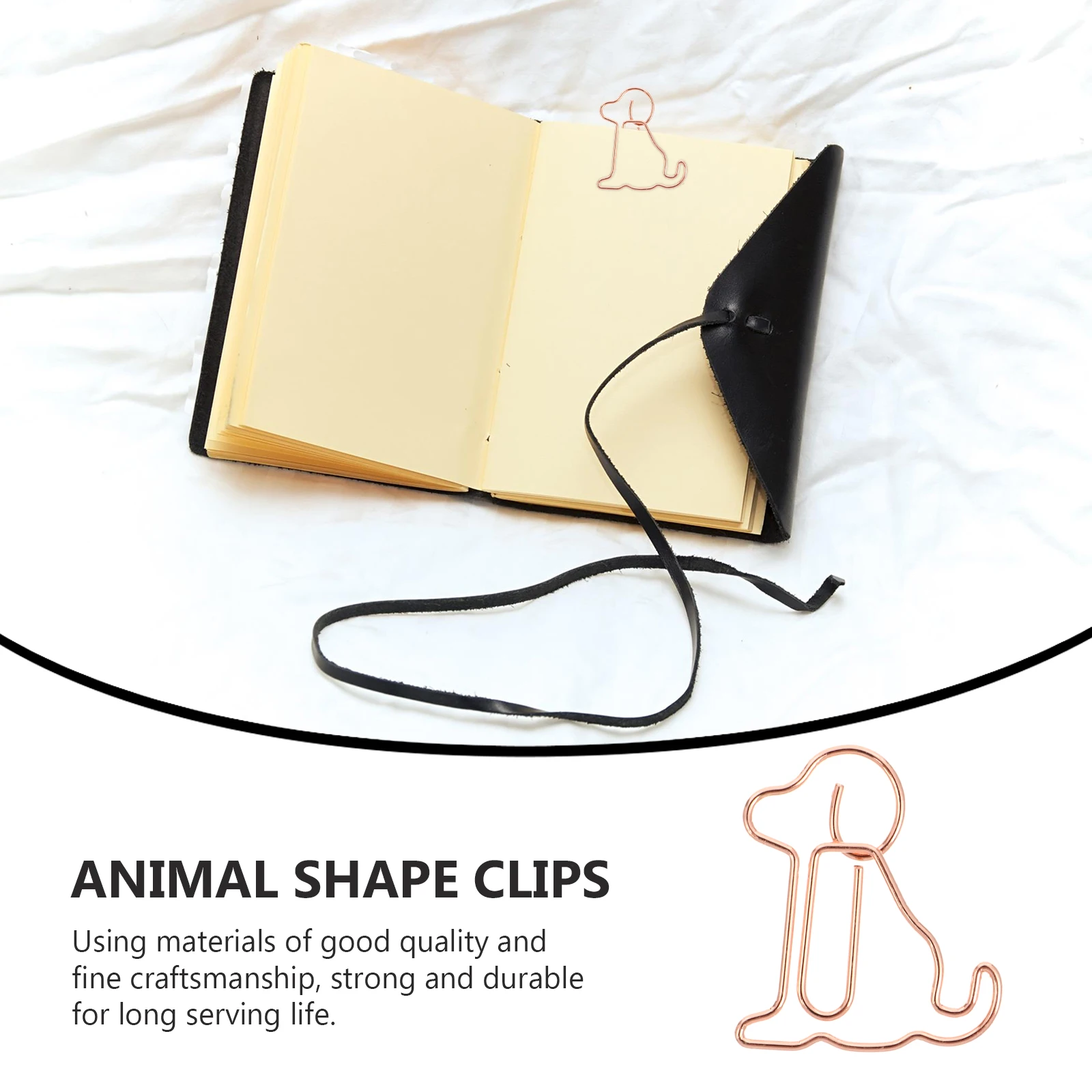 

25pcs Dog Shape Metal Paper Clips Animal Bookmark Pins for Office Desk Supplies Stylish Note Clamps Hold Cards Files Photos